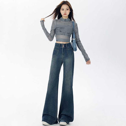 American Retro Loose Straight Wide Leg Jeans