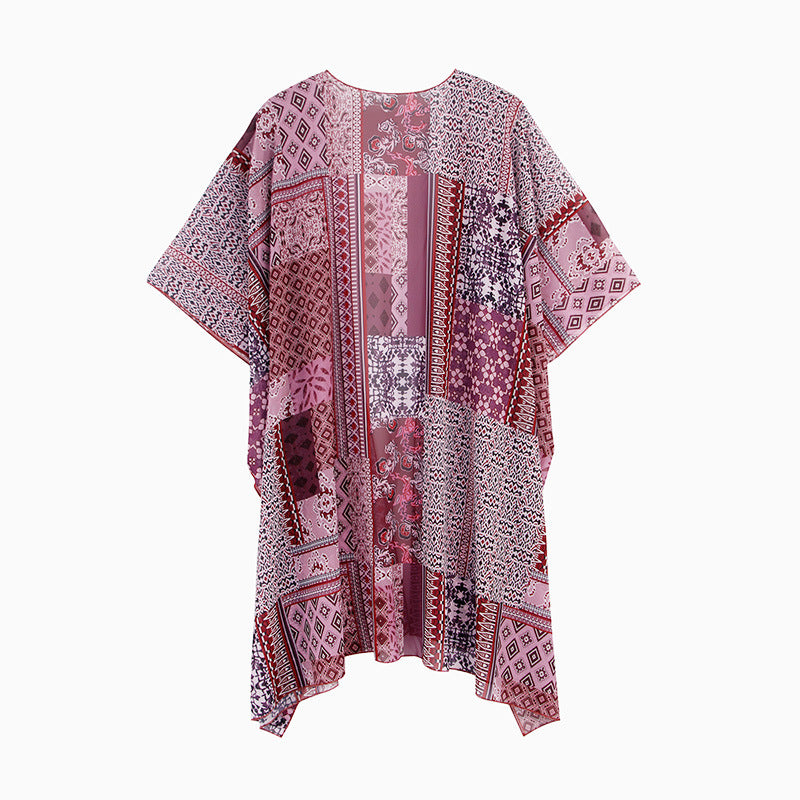 Printed Cardigan Multi-color Sun Protection Blouse Women