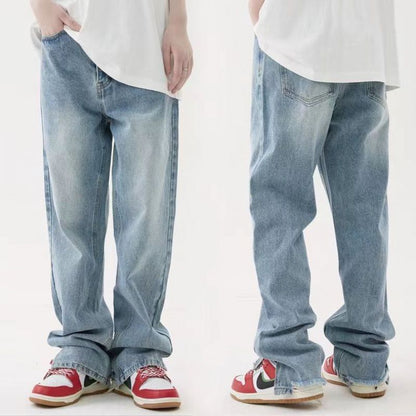 Ten Three Rows Fried Street Retro Deformation Slightly Flared Jeans