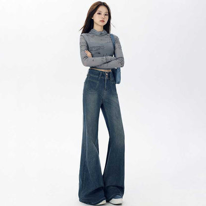 American Retro Loose Straight Wide Leg Jeans