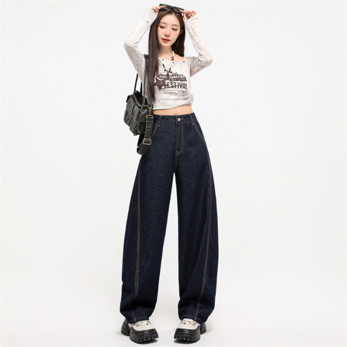 Spring New Split Patchwork Retro Casual Machete Jeans