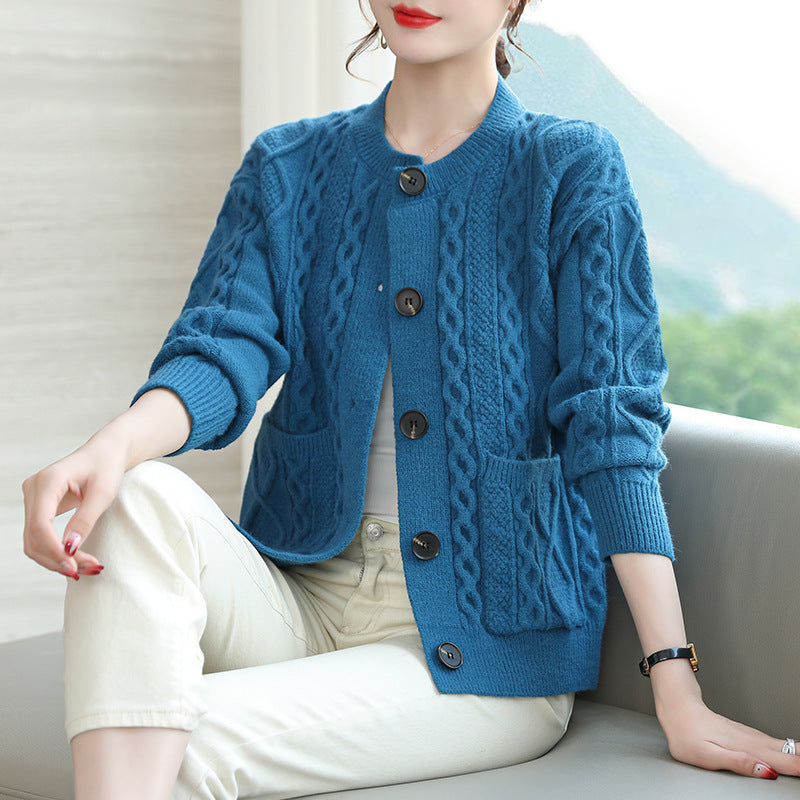 Spring And Autumn New Loose Soft Glutinous Knitted Cardigan Jacket