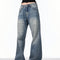 Retro Washed Distressed High Waist Jeans Women's, Blue Trousers