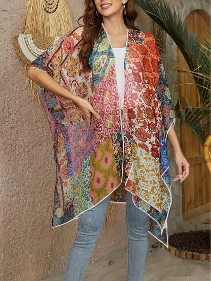 Printed Cardigan Multi-color Sun Protection Blouse Women