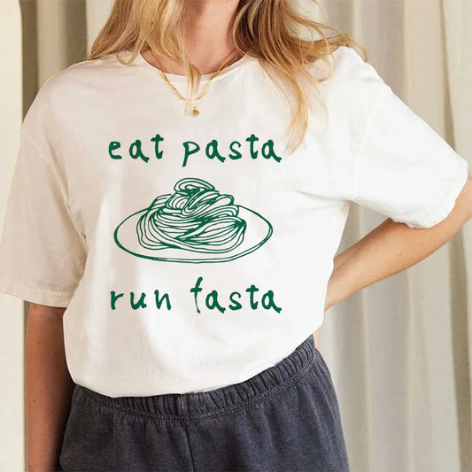 Women's Summer Cute Cartoon Pattern Spaghetti T-shirt