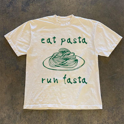 Women's Summer Cute Cartoon Pattern Spaghetti T-shirt