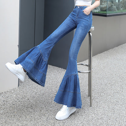 Design Sense Niche Flared Cropped Jeans